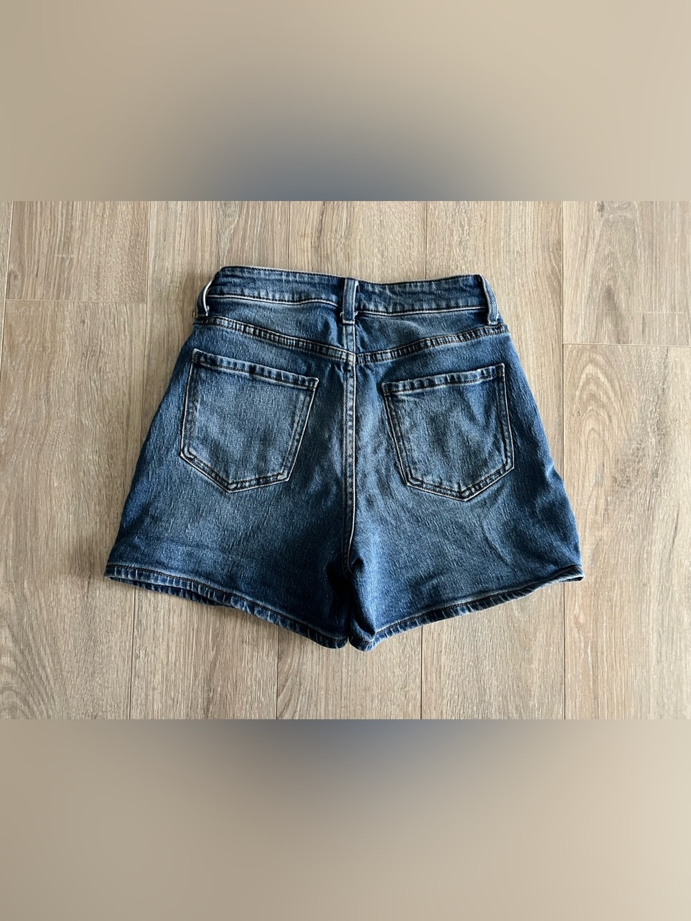 Quince Women’s Bella Stretch Vintage Shorts Atlantic Blue - Size 25 - Picture 8 of 8